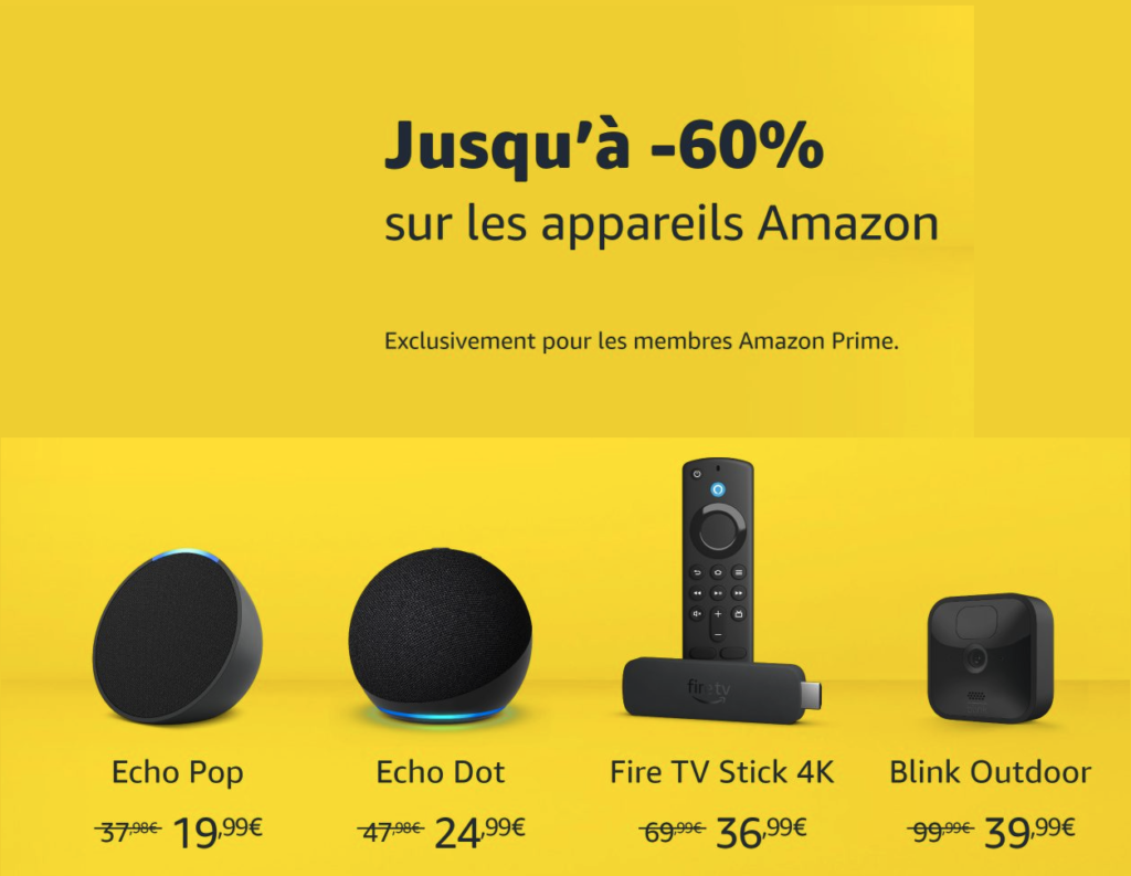Offres Imbattables sur Amazon Prime Day : Kindle, Echo, Fire TV et Bien Plus à Prix Cassés !